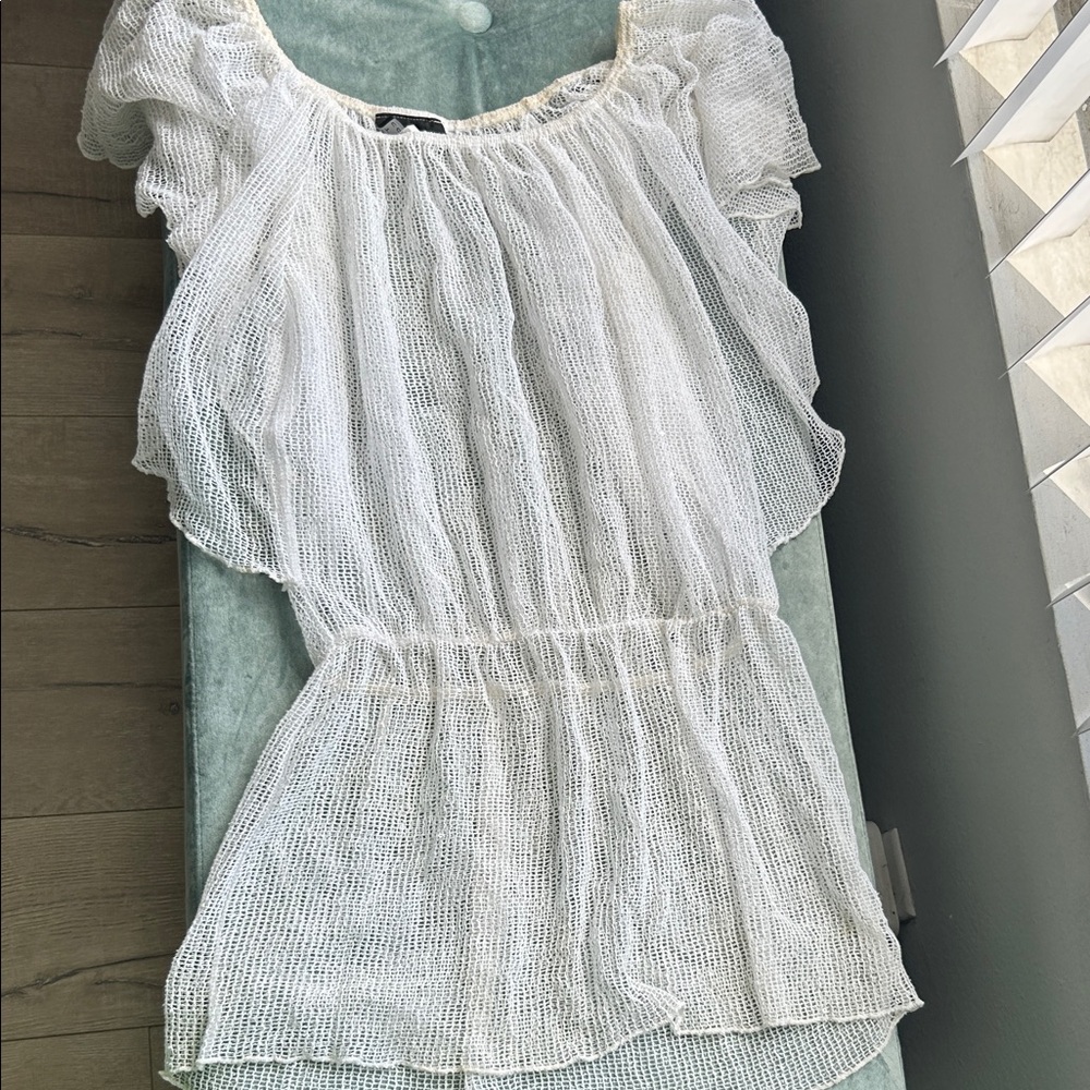 White Sheer Swim Cover Up